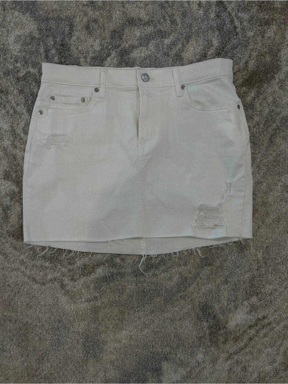 GAP Cream Denim Mini Skirt - Picture 1 of 4